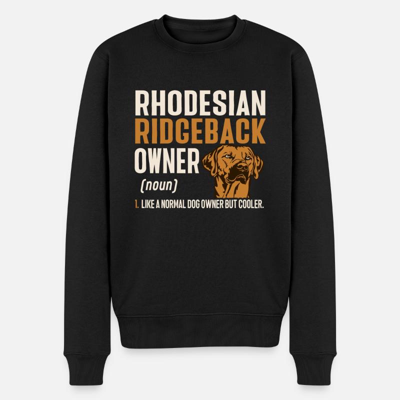 Rhodesian Ridgeback Hund - Männer Premium Bio Pullover - Schwarz