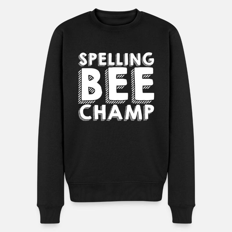Spelling Bee Champ 3 - Männer Premium Bio Pullover - Schwarz