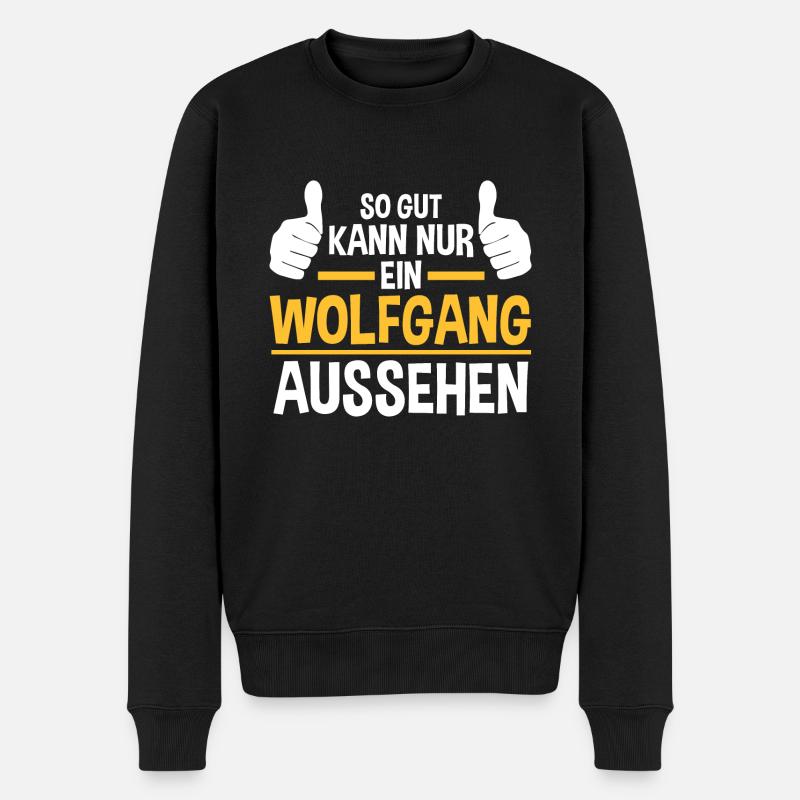 Wolfgang - Männer Premium Bio Pullover - Schwarz