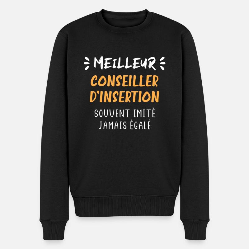 Meilleur conseiller d'insertion - Pull Premium bio Homme - noir
