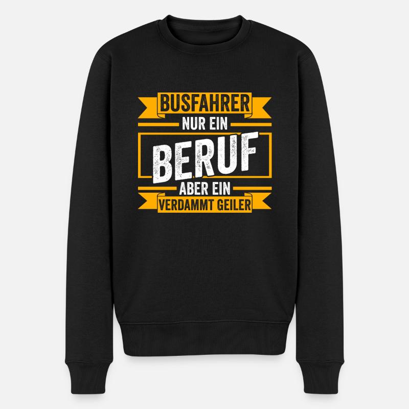Bus Busfahrer - Männer Premium Bio Pullover - Schwarz