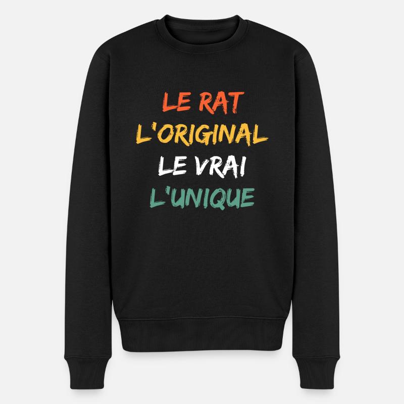 Le rat - Pull Premium bio Homme - noir