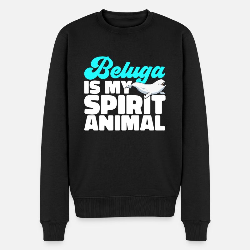 Baleine blanche Béluga - Pull Premium bio Homme - noir