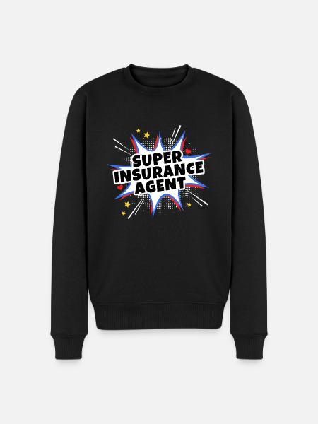 Super-Versicherungsagent - Männer Premium Bio Pullover - Schwarz