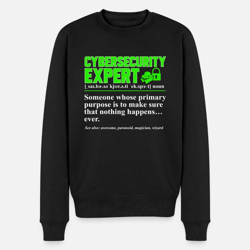 Cybersecurity Hackers IT Security - Men's Premium Organic Jumper - black