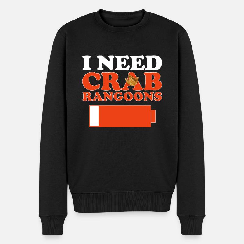 Krabben Rangoon Crab Rangoon - Männer Premium Bio Pullover - Schwarz