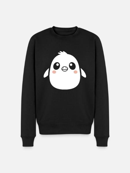 Pinguin - Männer Premium Bio Pullover - Schwarz
