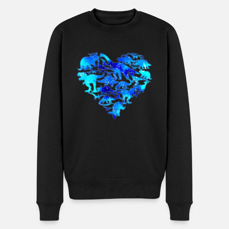 Coeur de dinosaur - Pull Premium bio Homme - noir