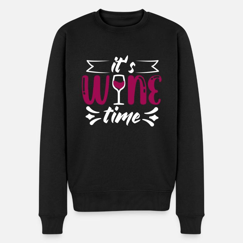 Wein Liebhaber Tasting Winzer Sommelier - Männer Premium Bio Pullover - Schwarz