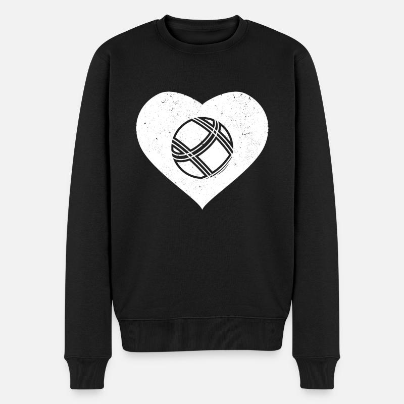 Boule Petanque Boccia Boules - Männer Premium Bio Pullover - Schwarz