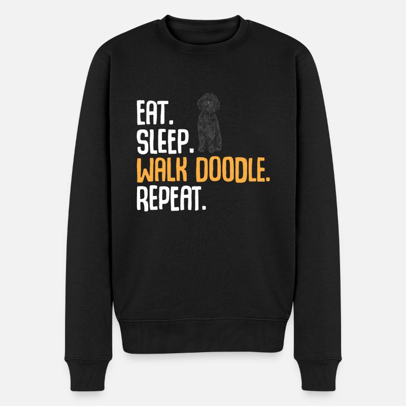 Chien Doodle Black Goldendoodle - Pull Premium bio Homme - noir