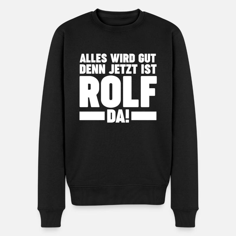 Rolf - Männer Premium Bio Pullover - Schwarz