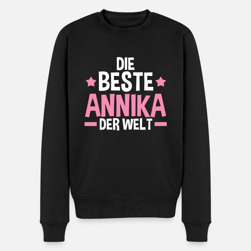 Annika - Männer Premium Bio Pullover - Schwarz