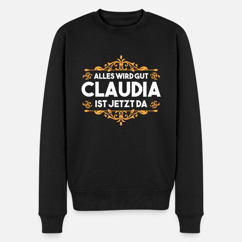 Claudia - Männer Premium Bio Pullover - Schwarz