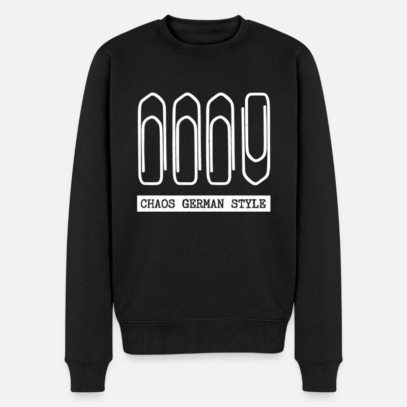 CHAOS German Style - Lustiges Büro - Männer Premium Bio Pullover - Schwarz