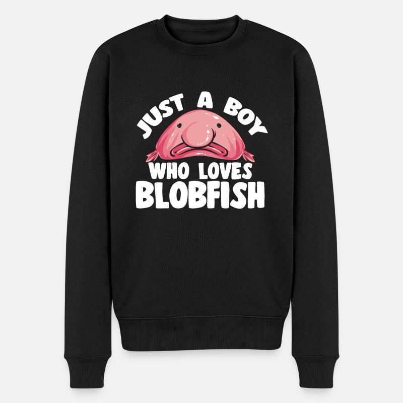 Poisson blob - Pull Premium bio Homme - noir