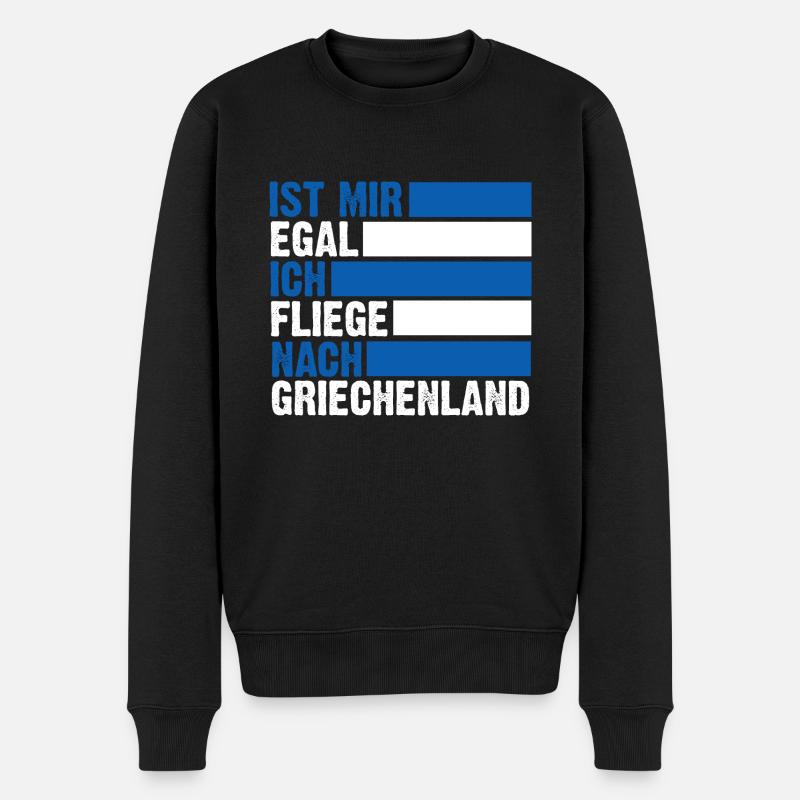 Griechen Grieche Griechenland - Männer Premium Bio Pullover - Schwarz
