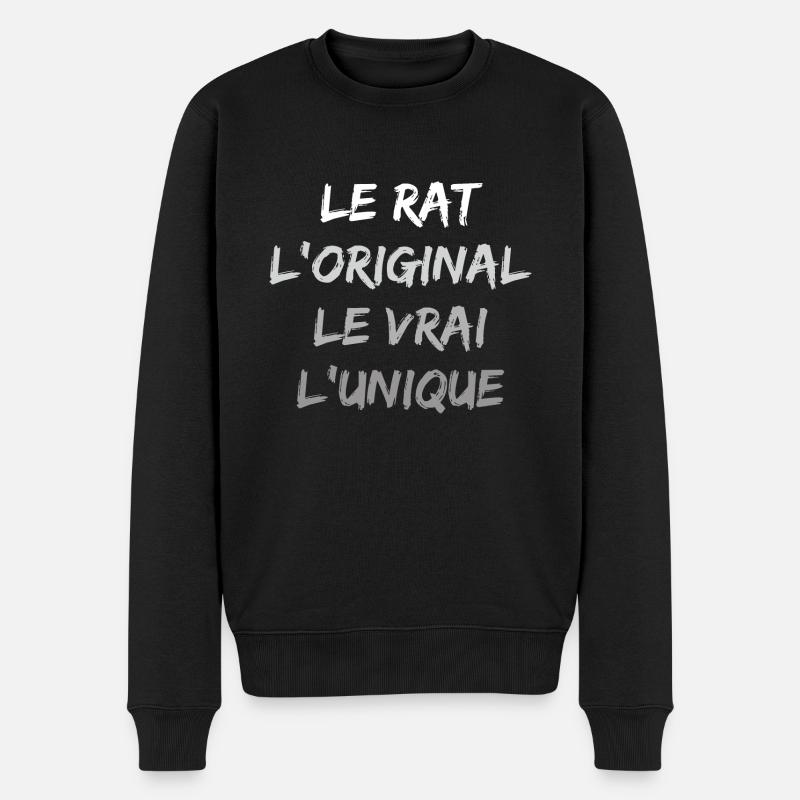 Le rat - Pull Premium bio Homme - noir