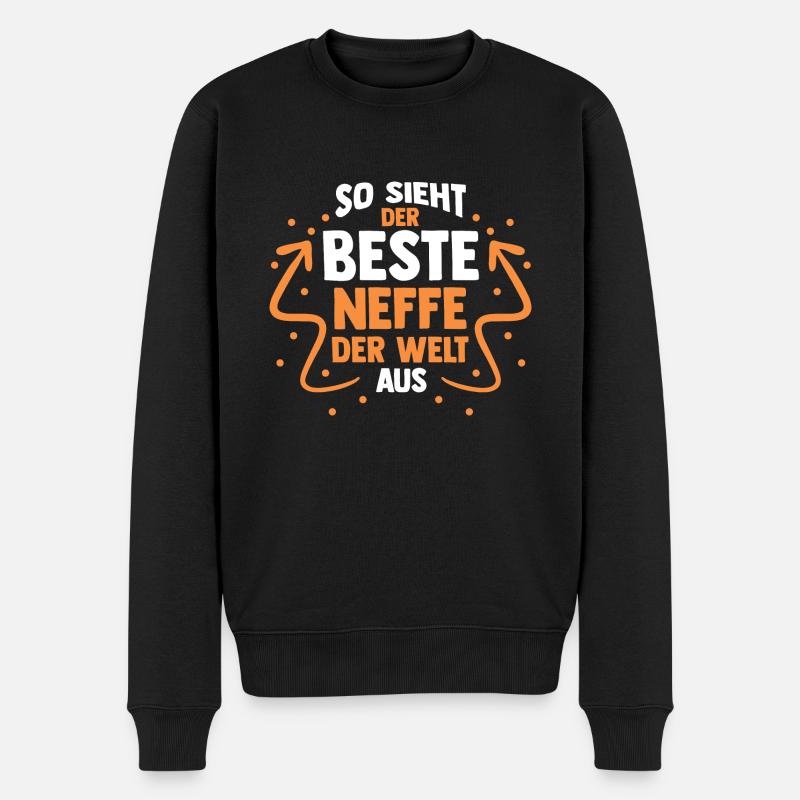 Onkel Tante Neffe - Männer Premium Bio Pullover - Schwarz