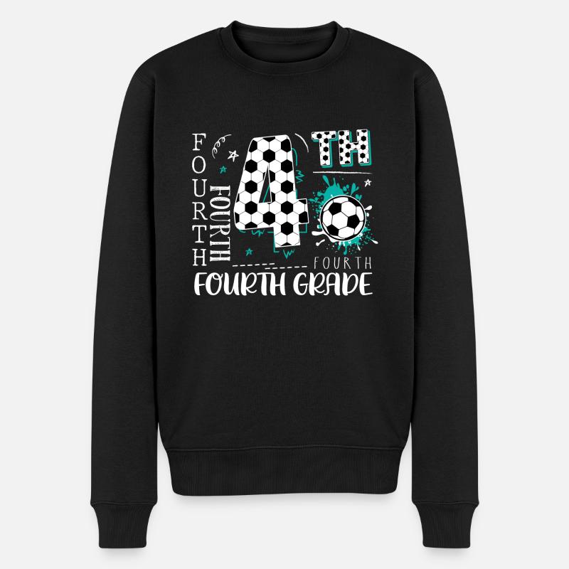 4. Klasse Fußball - Männer Premium Bio Pullover - Schwarz