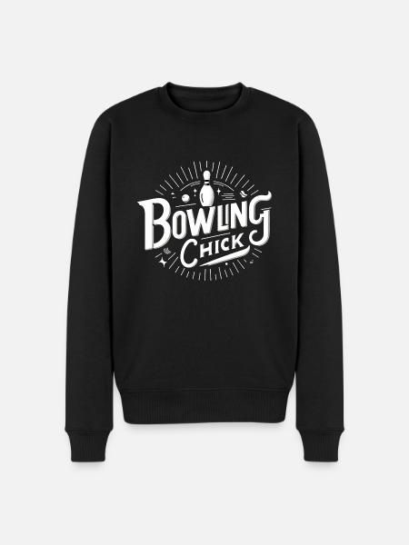 Bowling Chick 19 - Männer Premium Bio Pullover - Schwarz