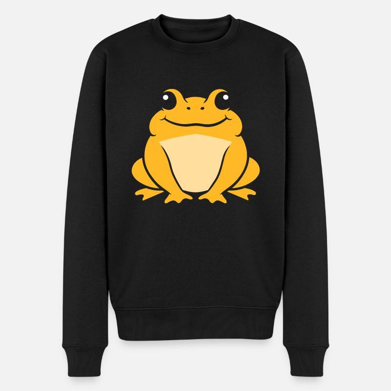 Kröte - Männer Premium Bio Pullover - Schwarz