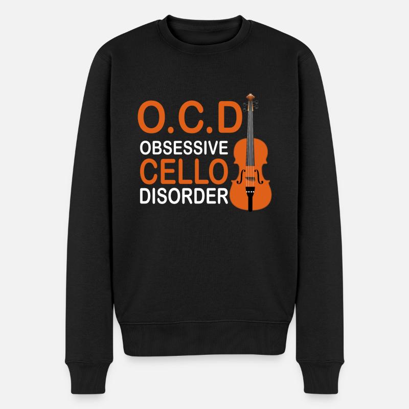 OCD Obsessive Cello Disorder - Männer Premium Bio Pullover - Schwarz