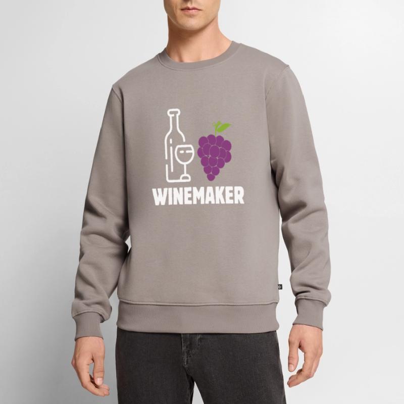 Winemaker Alcoholic Winery Profession Pacemaker Winer Men's Premium Organic Jumper