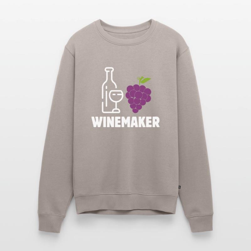 Winemaker Alcoholic Winery Profession Pacemaker Winer Men's Premium Organic Jumper
