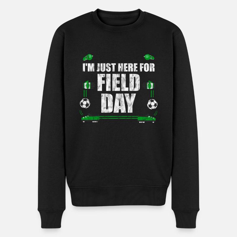 Je suis juste ici pour le jour 10 sur le terrain - Pull Premium bio Homme - noir