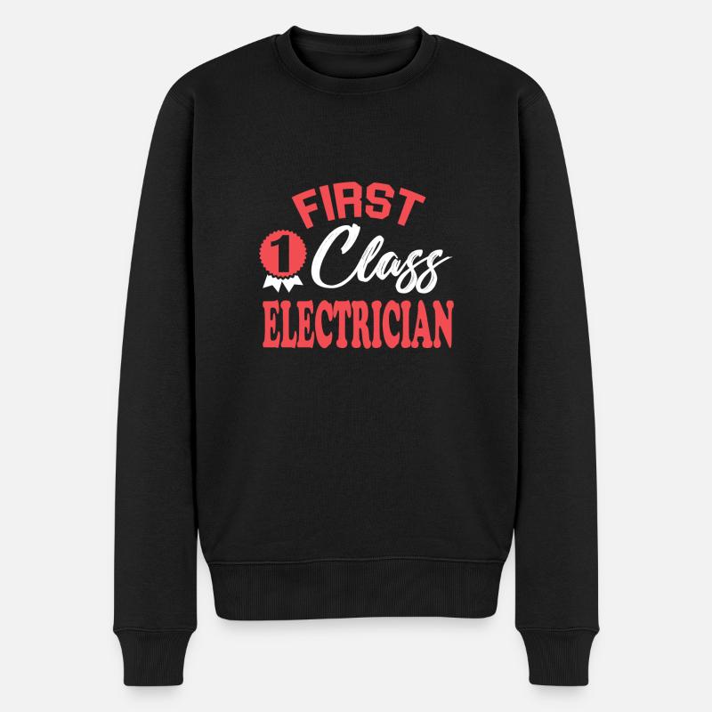 First-class electronics technician - Men's Premium Organic Jumper - black