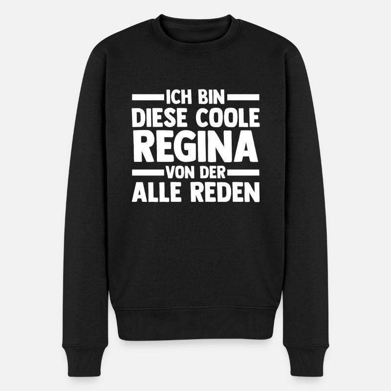 Vorname Regina - Männer Premium Bio Pullover - Schwarz