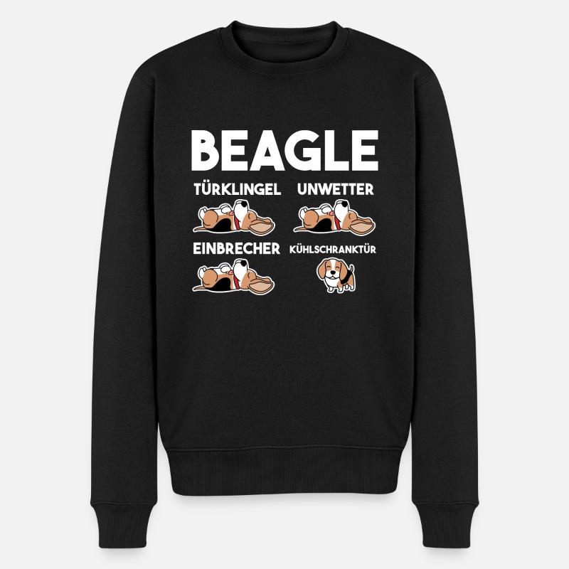 Hund Beagle - Männer Premium Bio Pullover - Schwarz