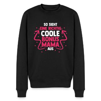 Stiefmutter Stiefmama Bonusmama - Männer Premium Bio Pullover - Schwarz - Vorne - Nico (187cm)