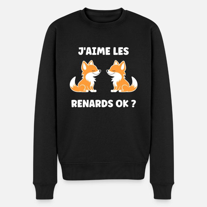 petit renard - Pull Premium bio Homme - noir
