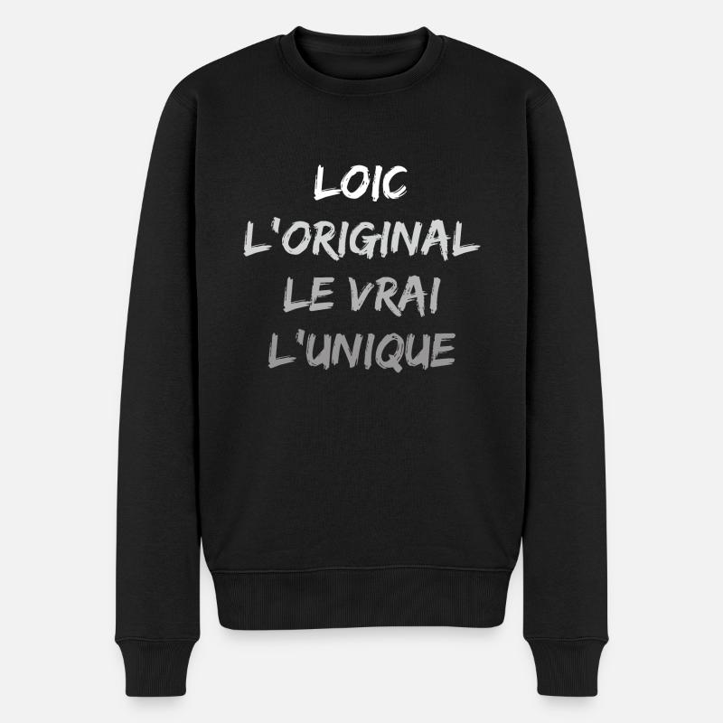 Super Loic - Pull Premium bio Homme - noir