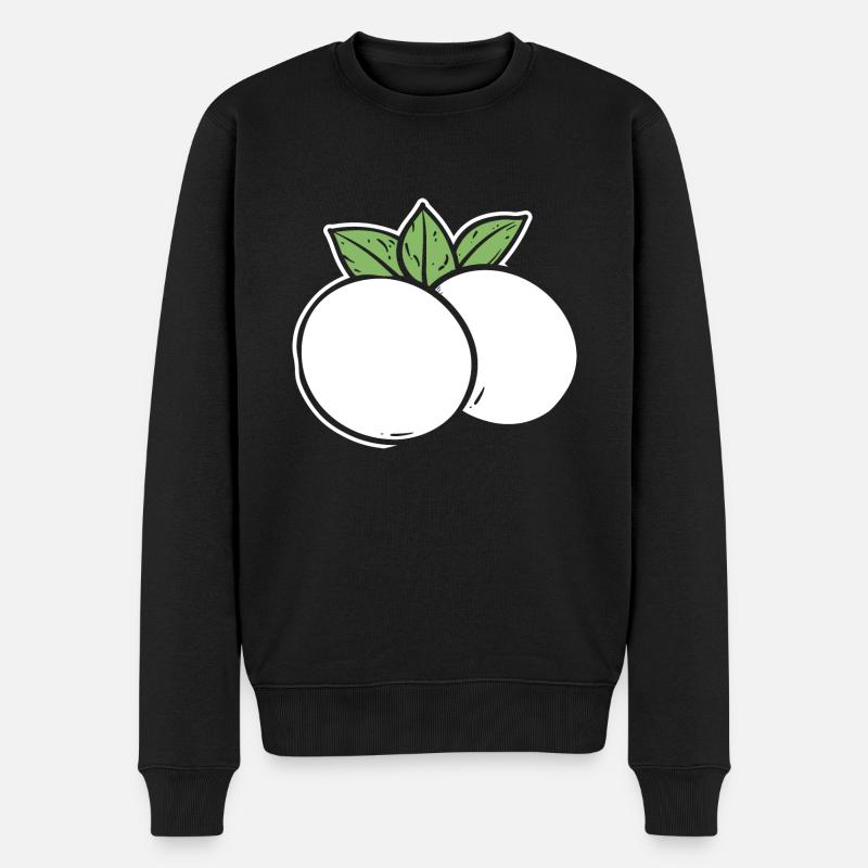 Mozzarella - Økologisk premium-sweatshirt til mænd - sort