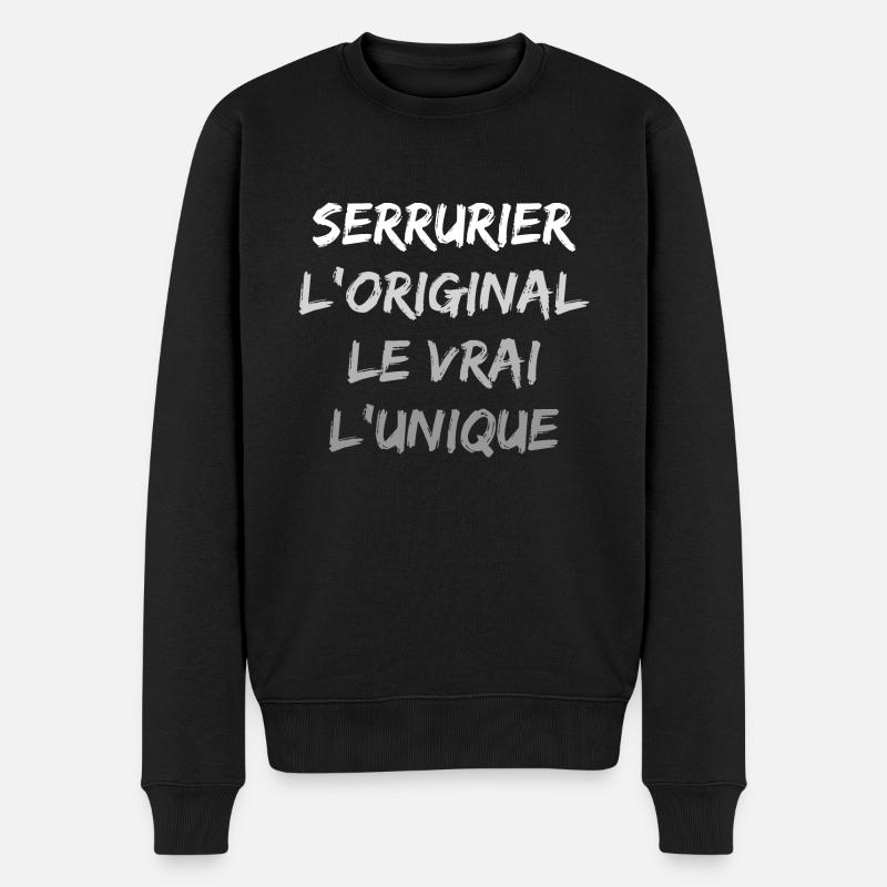 Serrurier - Pull Premium bio Homme - noir