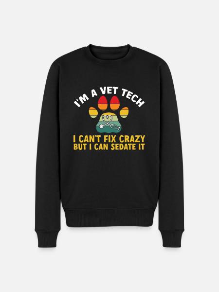 Vet Tech Veterinary Veterinary Technician - Men's Premium Organic Jumper - black