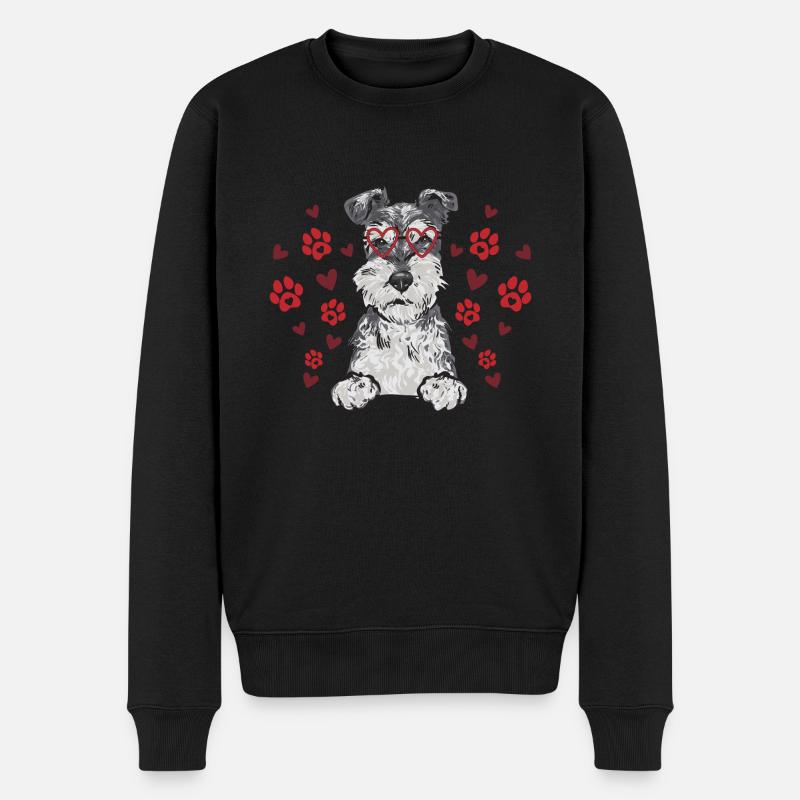 Schnauzer nain Chien Schnauzer - Pull Premium bio Homme - noir