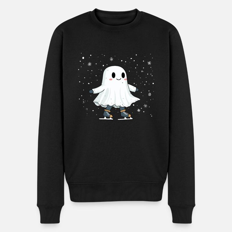 Fantôme sur patins - Pull Premium bio Homme - noir