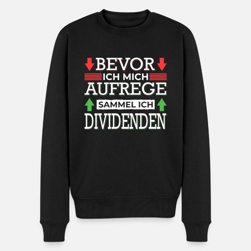 Aktien Börse Dividenden - Männer Premium Bio Pullover - Schwarz