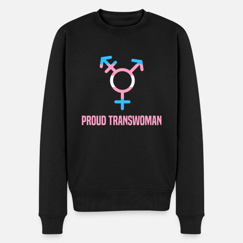 Stolz Transgender Stolz Transfrau Lgbt Gleichberec - Männer Premium Bio Pullover - Schwarz