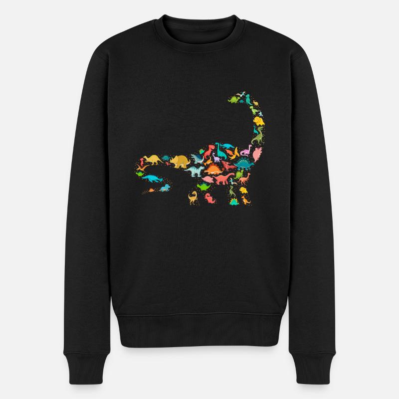 Brachiosaurus Dinosaur - Männer Premium Bio Pullover - Schwarz