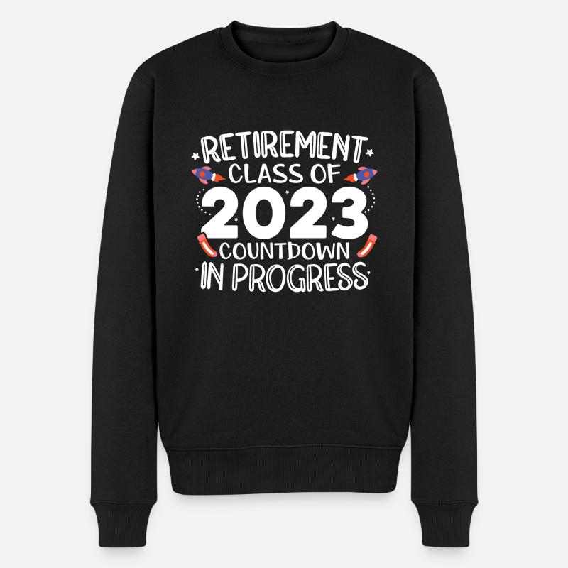 Retirement Class Of 2023 Countdown In Progress Pen - Männer Premium Bio Pullover - Schwarz