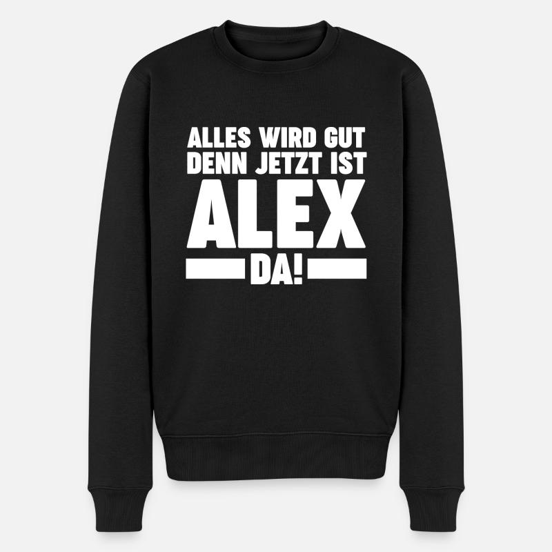 Alex - Männer Premium Bio Pullover - Schwarz