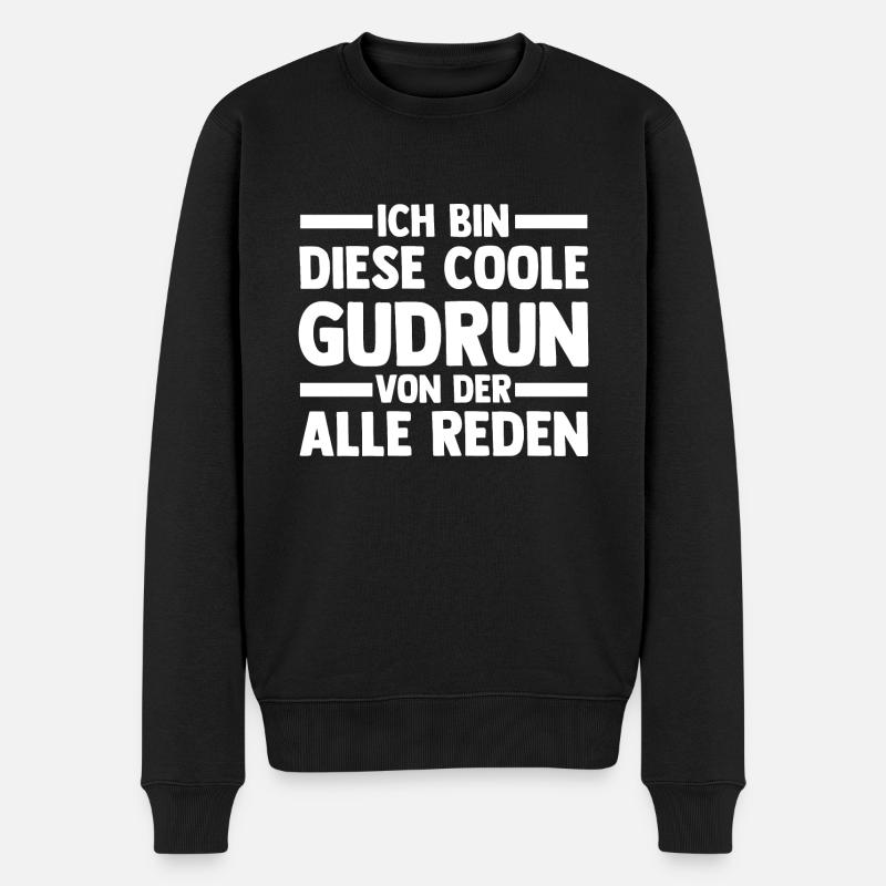 Gudrun - Männer Premium Bio Pullover - Schwarz