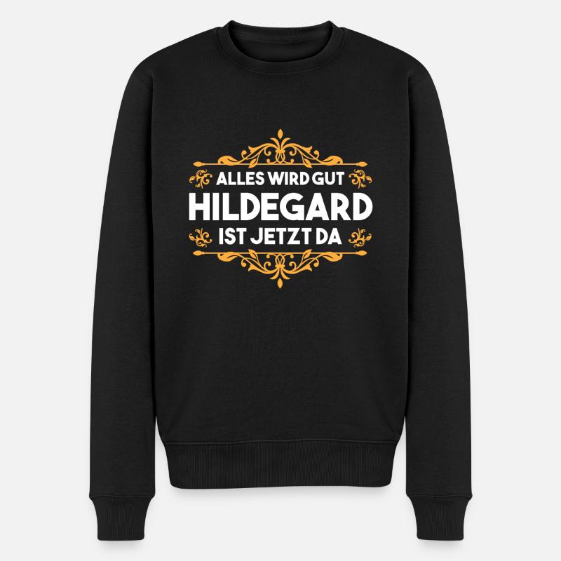 Hildegard - Männer Premium Bio Pullover - Schwarz
