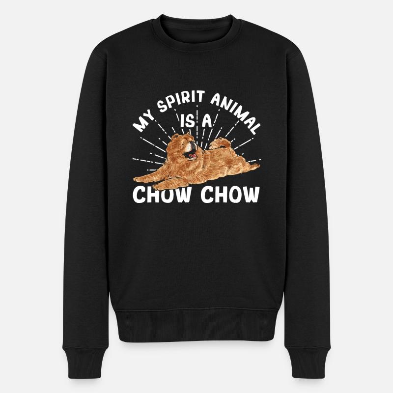 Chow Chow Hund - Männer Premium Bio Pullover - Schwarz