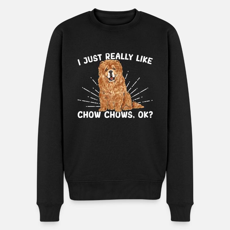 Chow Chow Hund - Männer Premium Bio Pullover - Schwarz